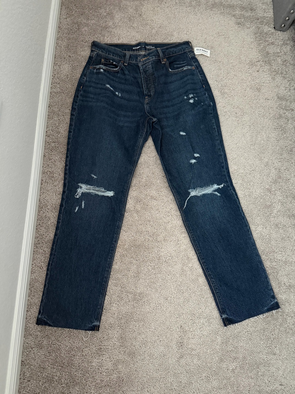 Old Navy Women's high rise slouchy Straight Leg Jeans
